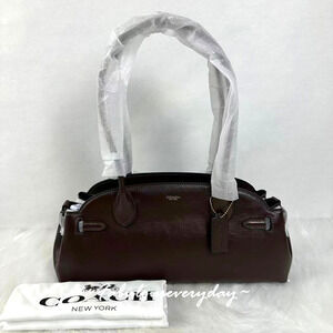 Coach Empire Carryall 34 Glazed Leather Shoulder Bag CCM57 Brass/Maple NWT